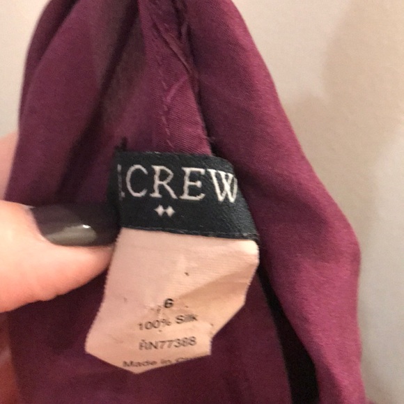 JCrew Purple 100% Silk Racerback Tank Size 6 - Picture 4 of 4